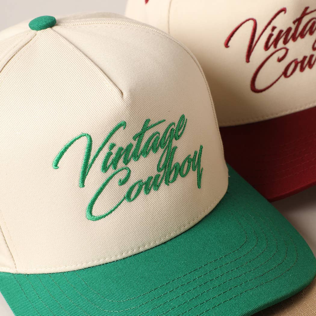 Vintage Cowboy Embroidery Baseball Cap