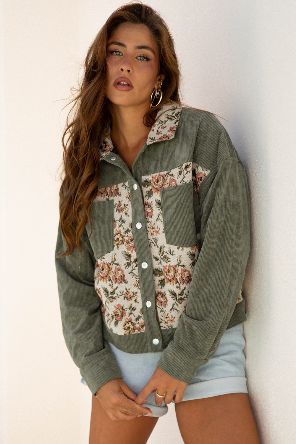 Retro Floral Patchwork Style Jacket
