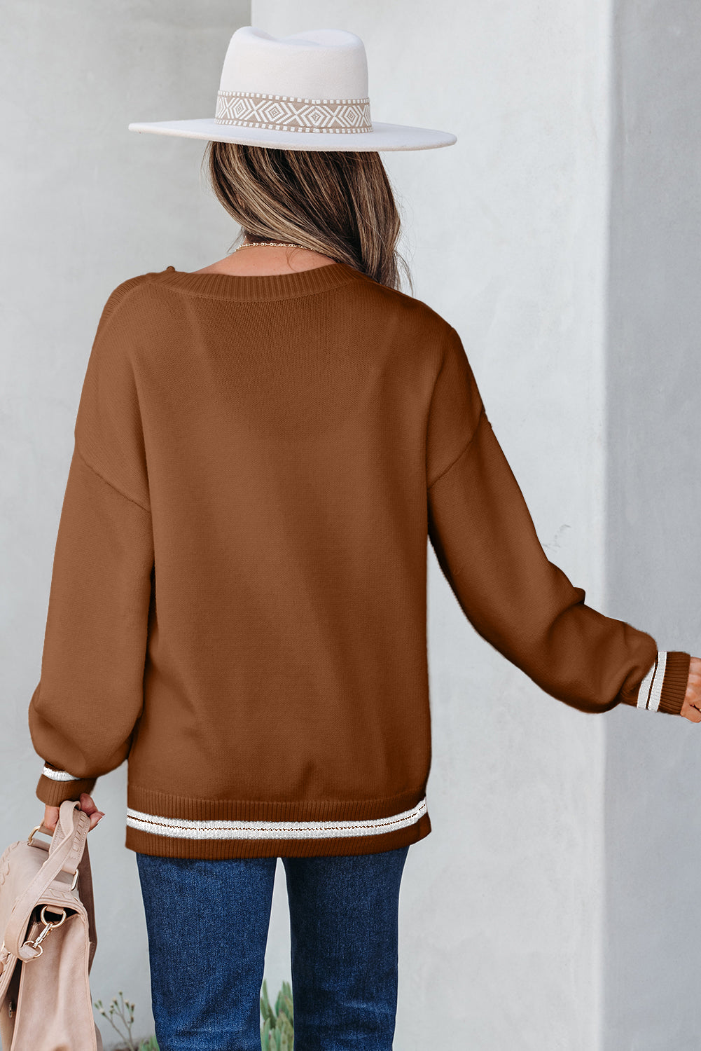 Coffee See You Cowboy Embroidered Western Graphic Sweater