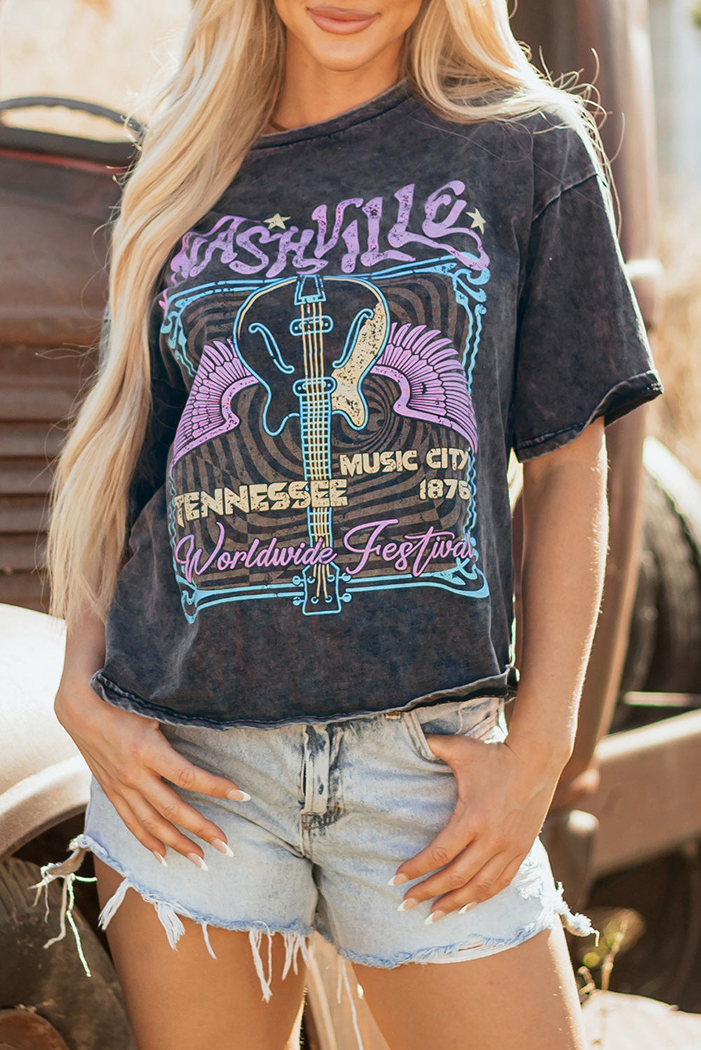 Nashville Tennessee Mineral Washed Vintage Tee