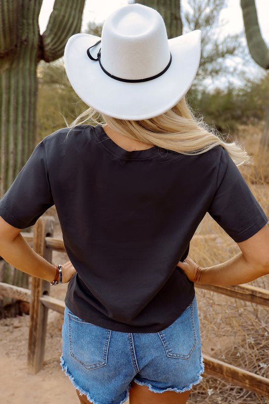 Western Bull Head Aztec Graphic T Shirt