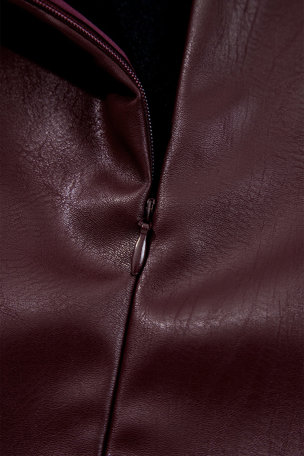 Wild Ginger Faux Leather Sleeveless Mini Dress