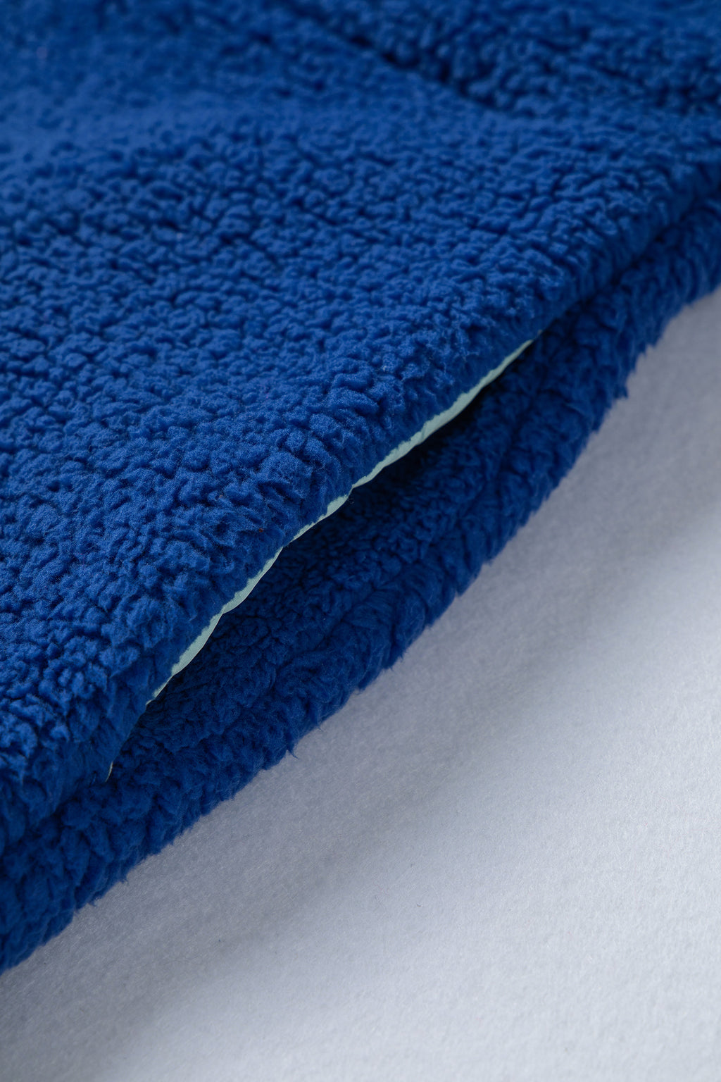 Blue Sherpa Half Zip Pullover Hoodie