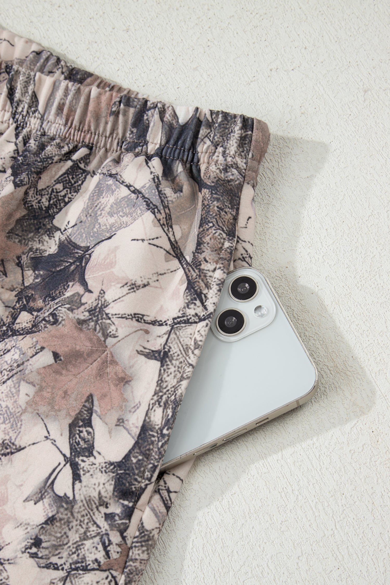 Woodland Camo Long Sleeve Top & Short Set