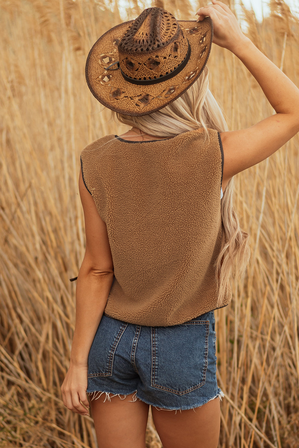Beige Sherpa Vest
