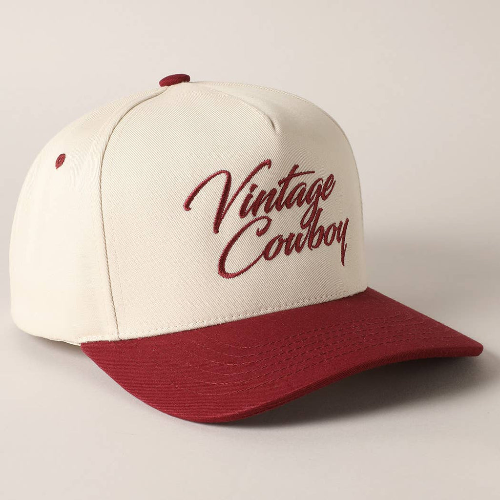 Vintage Cowboy Embroidery Baseball Cap