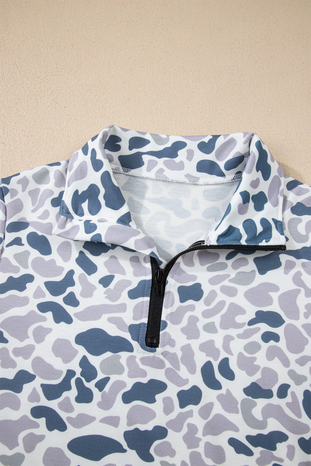 Camouflage Print Pullover Sweatshirt