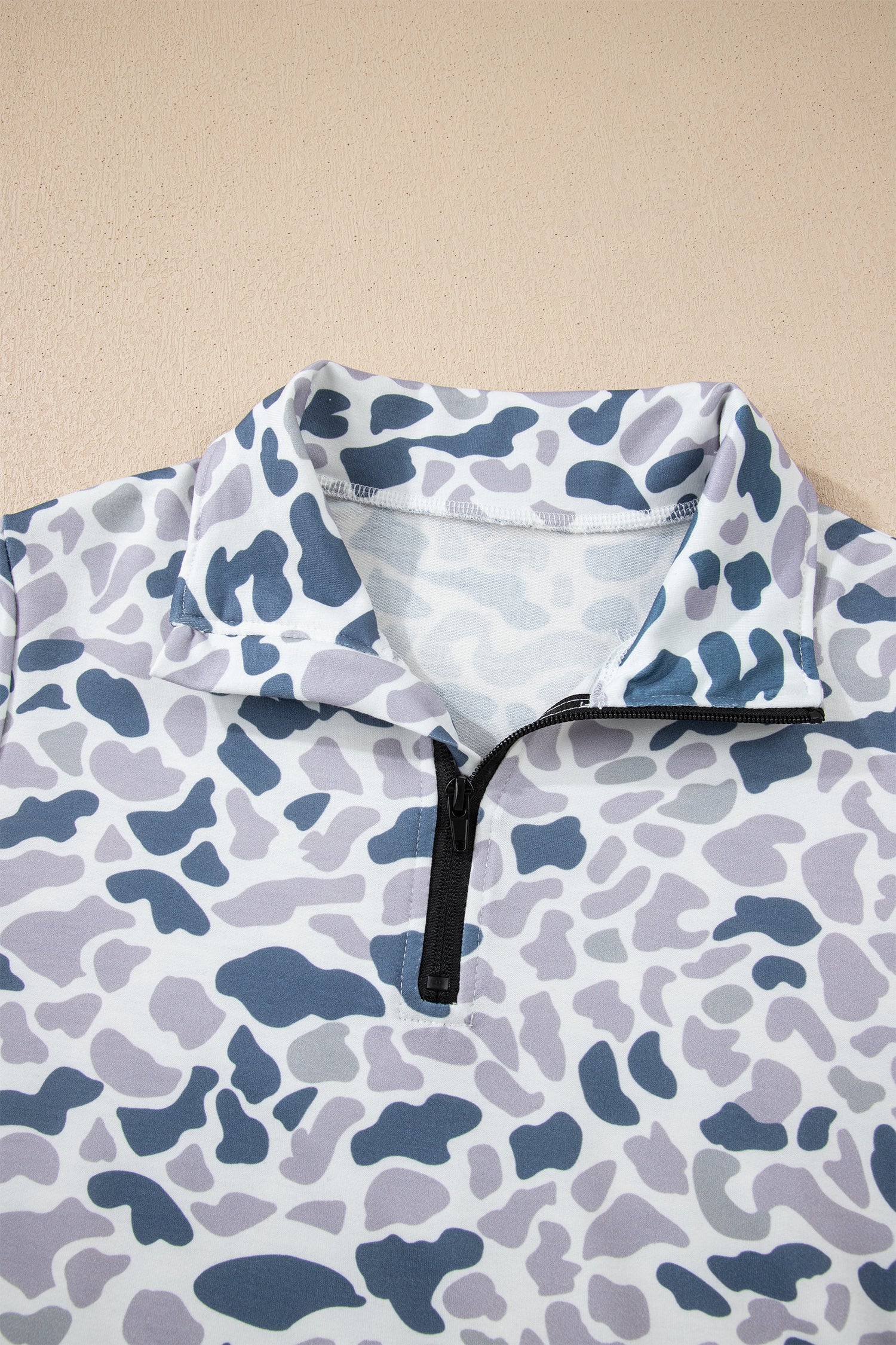 Camouflage Print Pullover Sweatshirt
