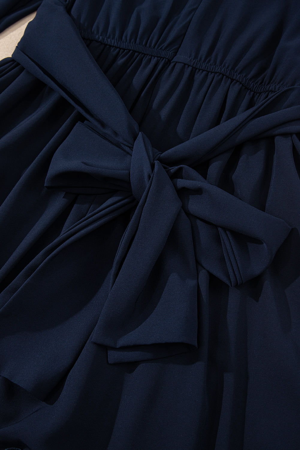 Blue Ruffled High Waist Mini Dress
