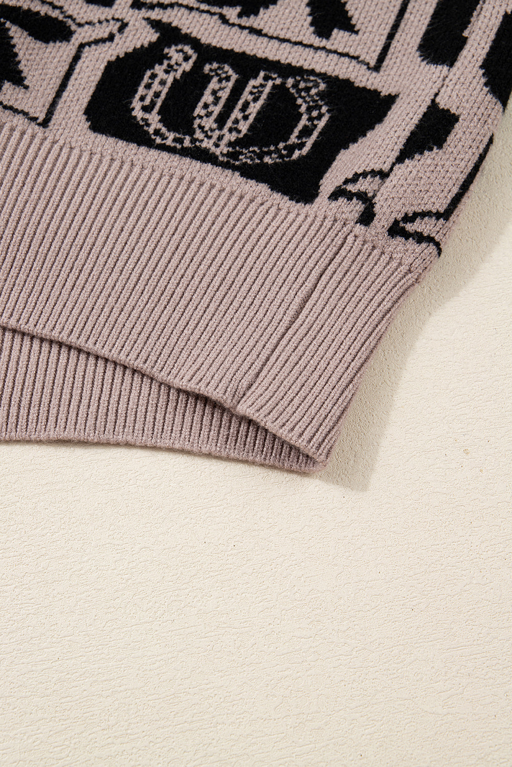 Black Bows & Horseshoes Pattern Sweater