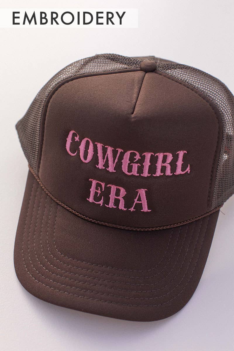 Embroidery Cowgirl Era Trucker Hat