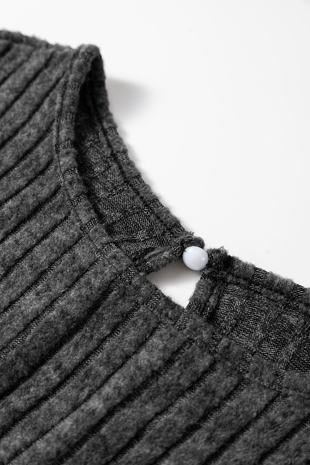 Ribbed Keyhole Short Sleeve Jumpsuit