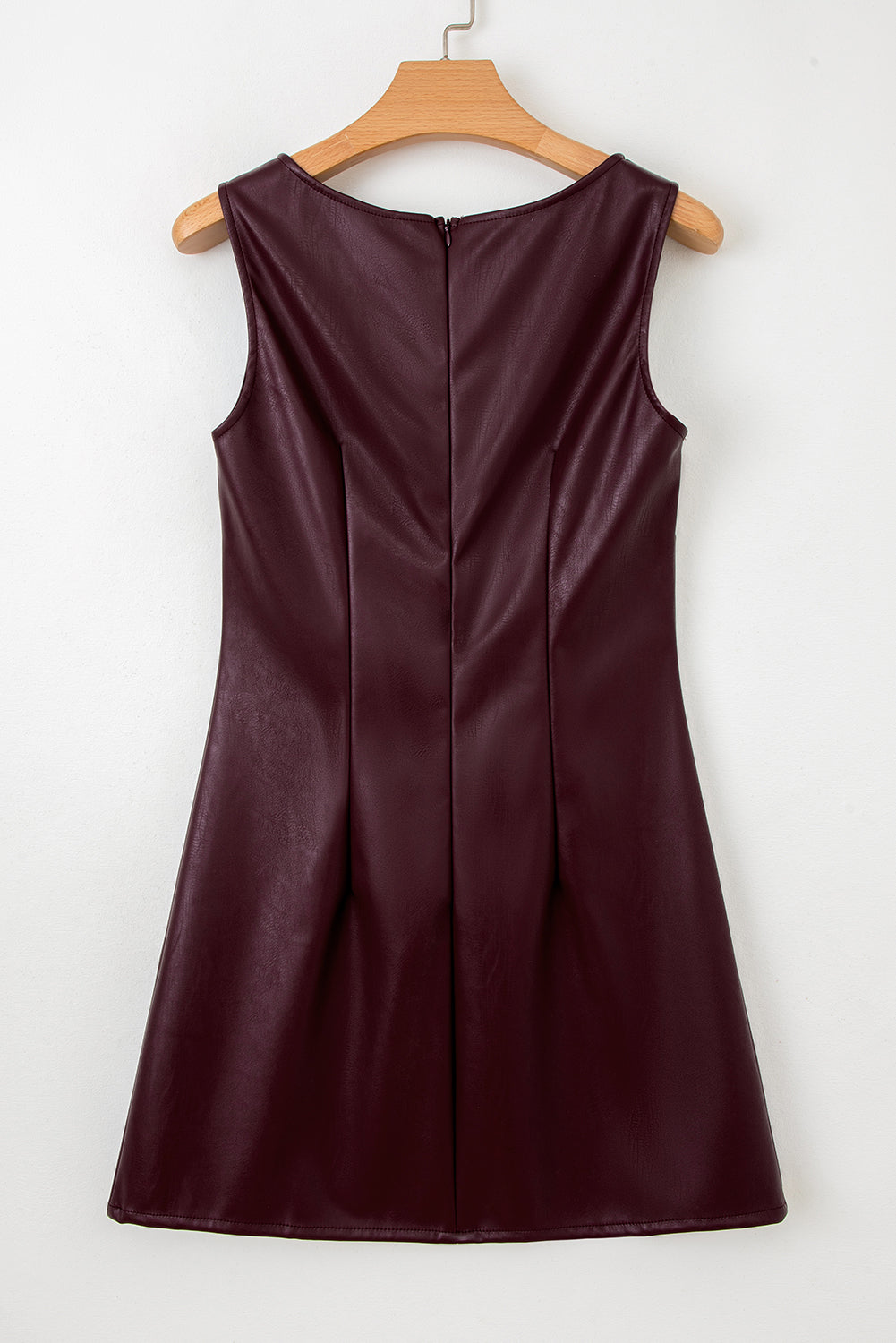Wild Ginger Faux Leather Sleeveless Mini Dress