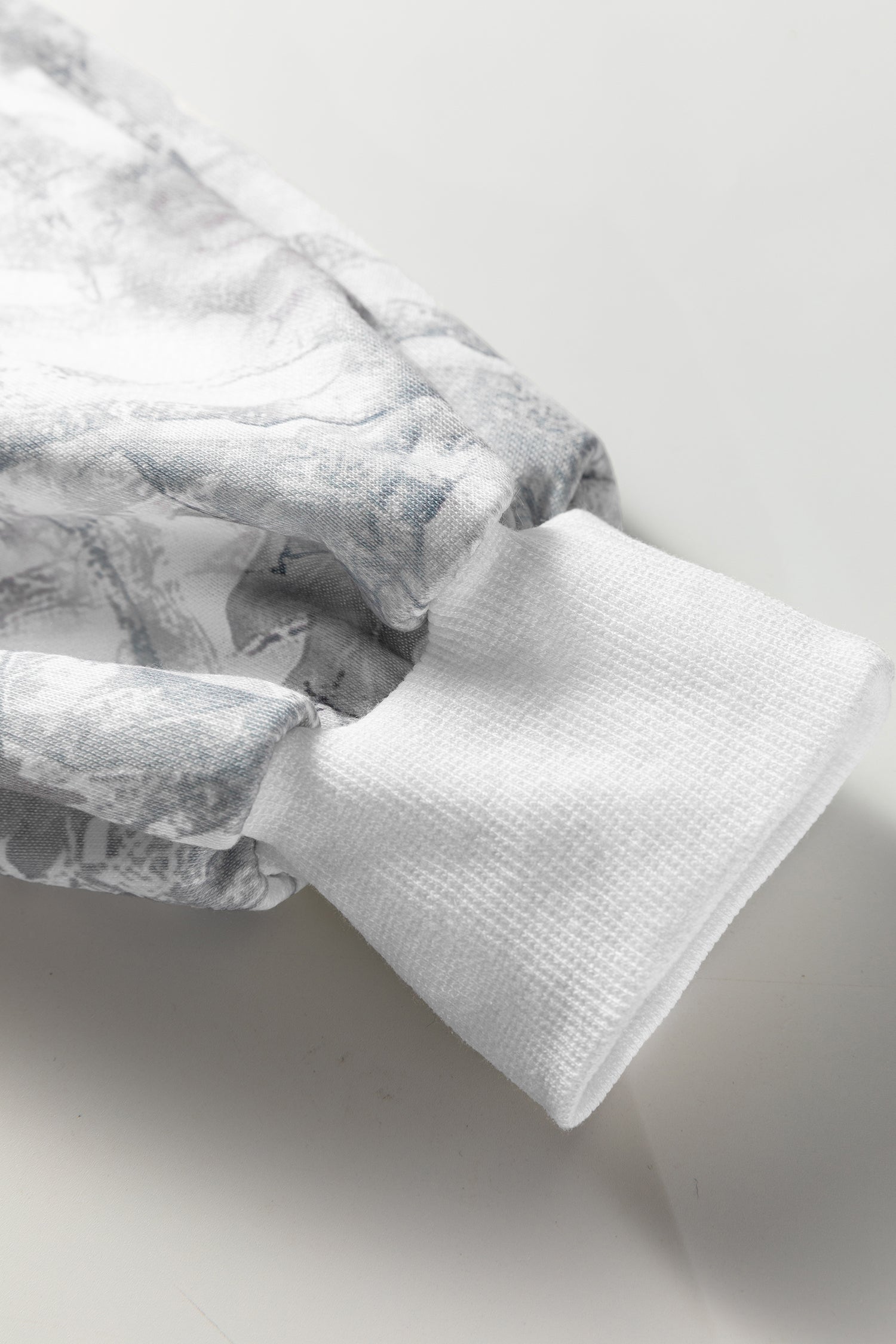 Abstract Woodland Camo Print Pullover Shorts Set