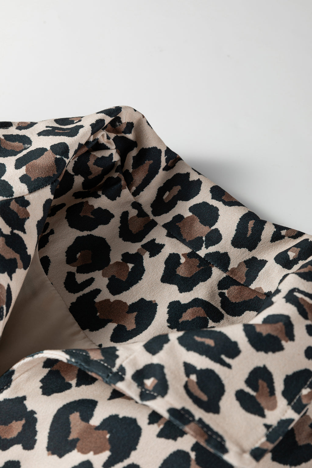 Brown Leopard Print Jacket Vest