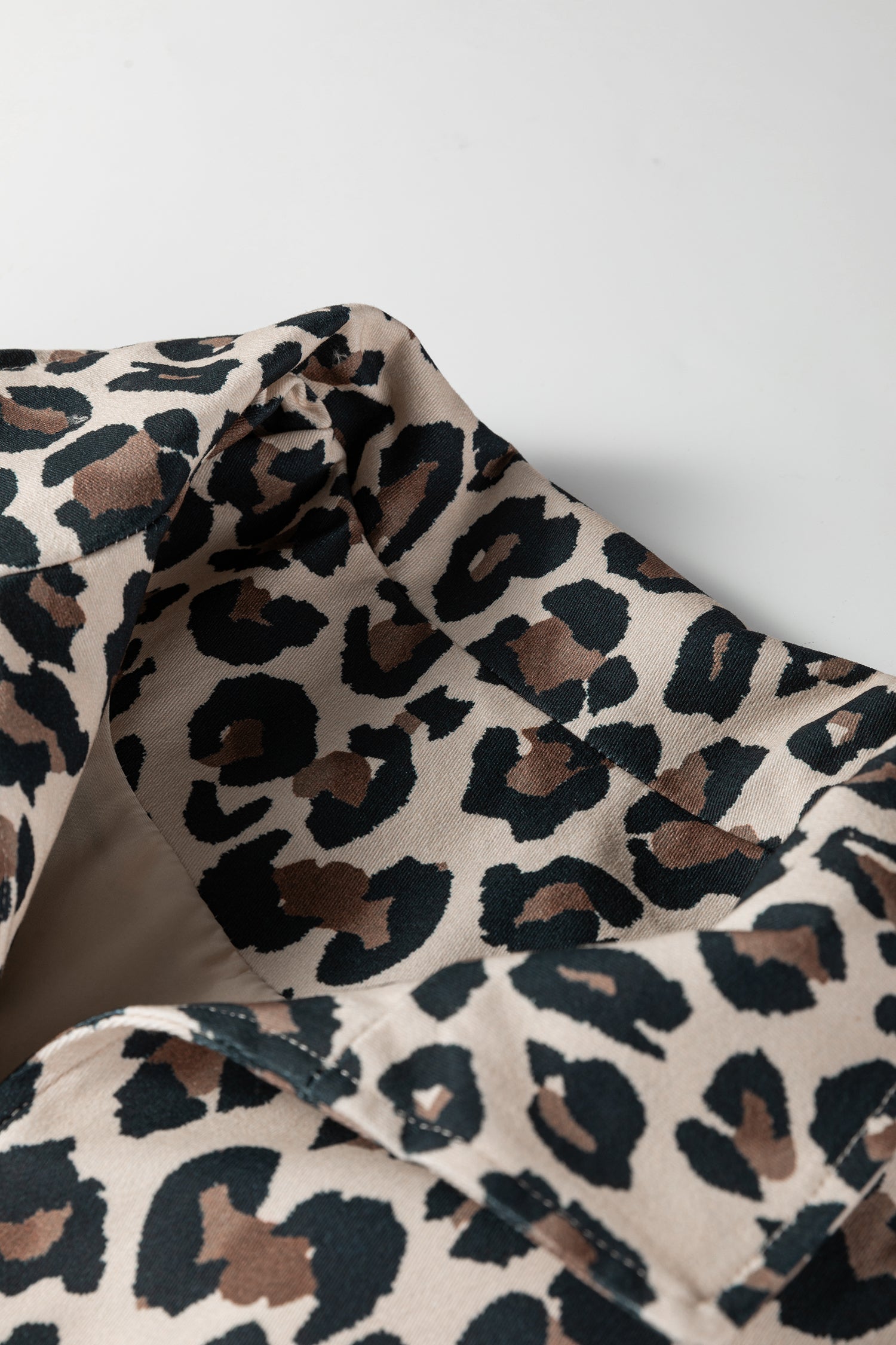 Brown Leopard Print Jacket Vest