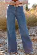 Ashleigh High Waist Wide Leg Jeans With Pockets