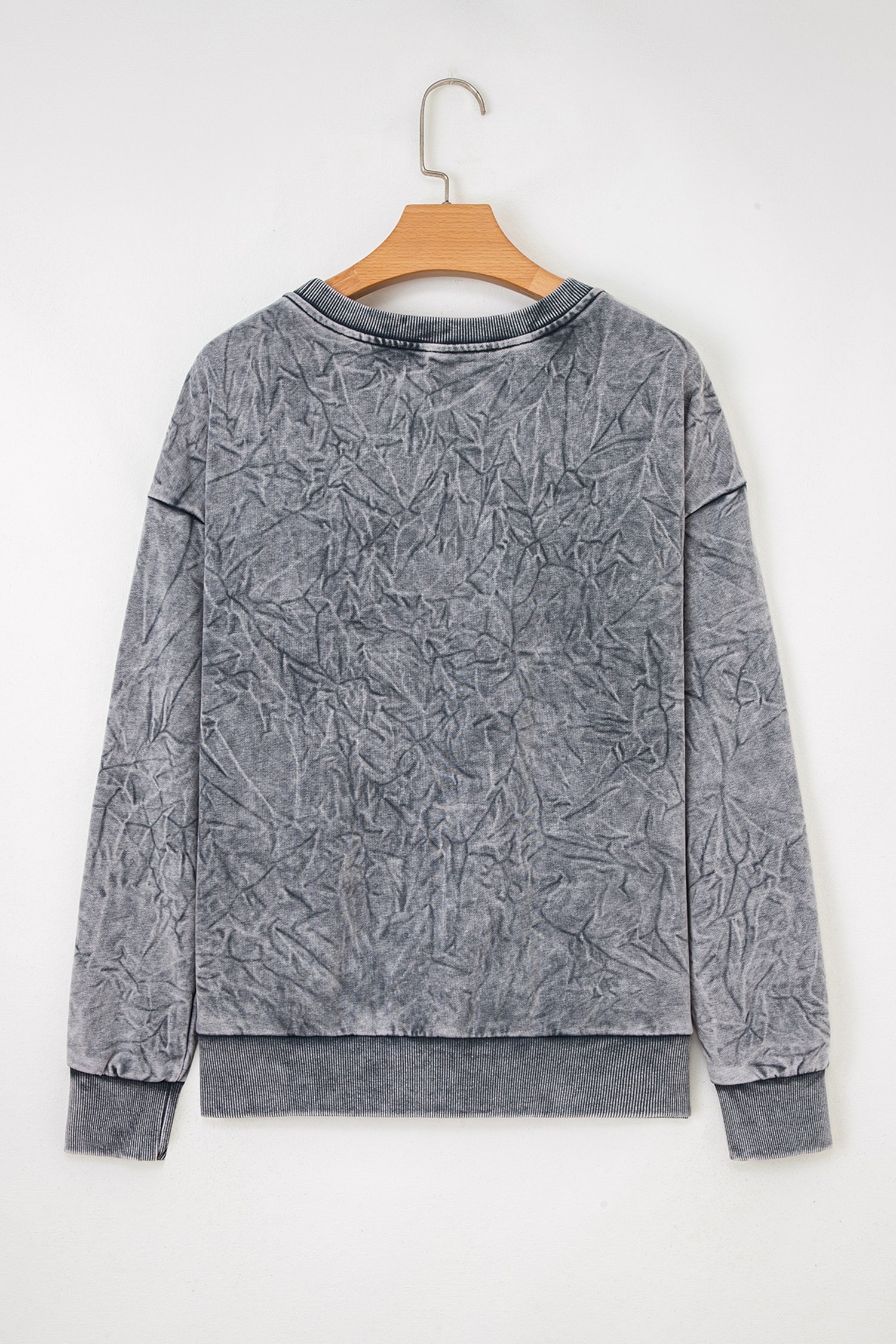 Saved By Grace Embroidered Mineral Wash Sweatshirt