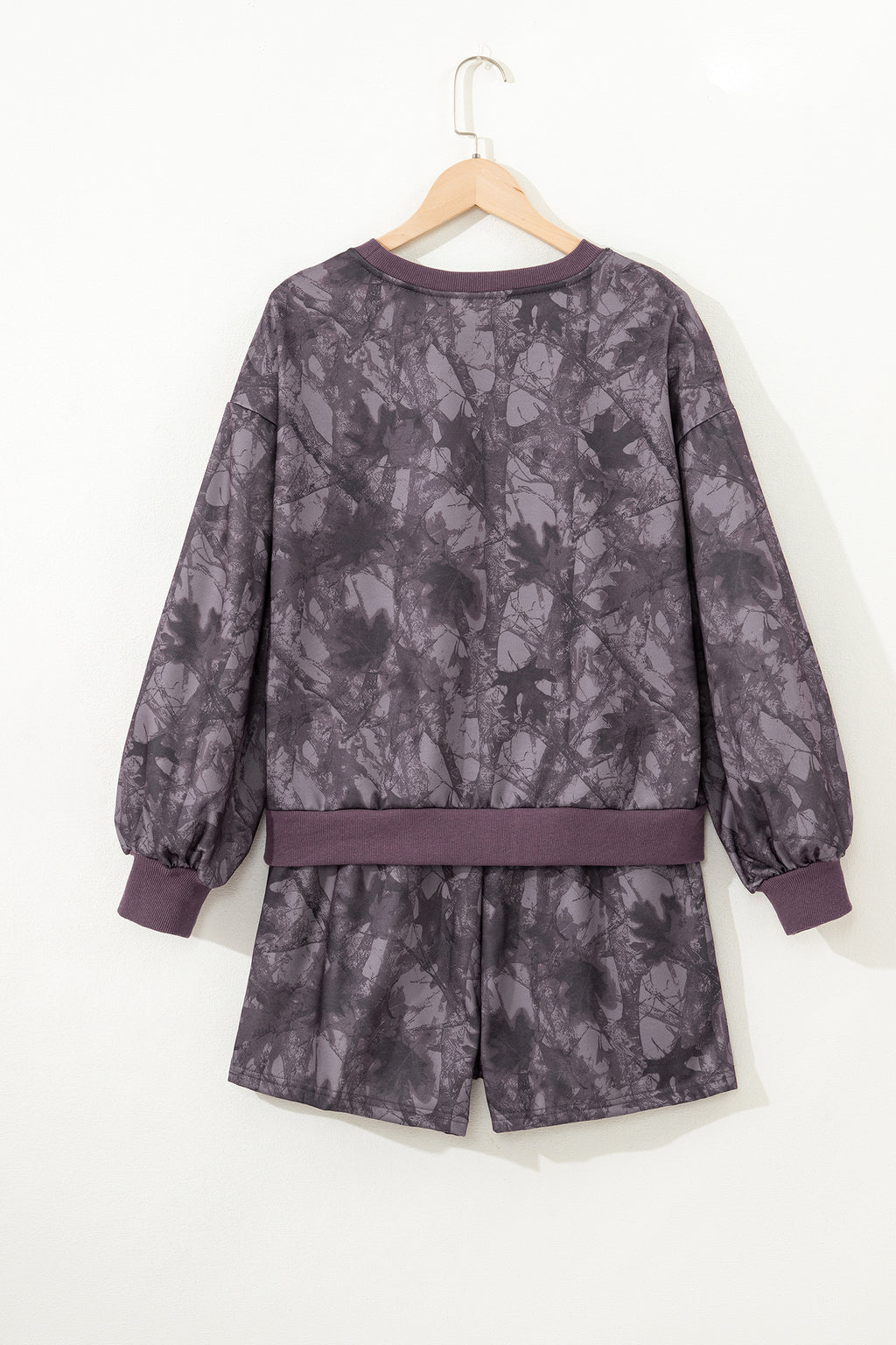 Woodland Camo Baggy Pullover & Shorts Set