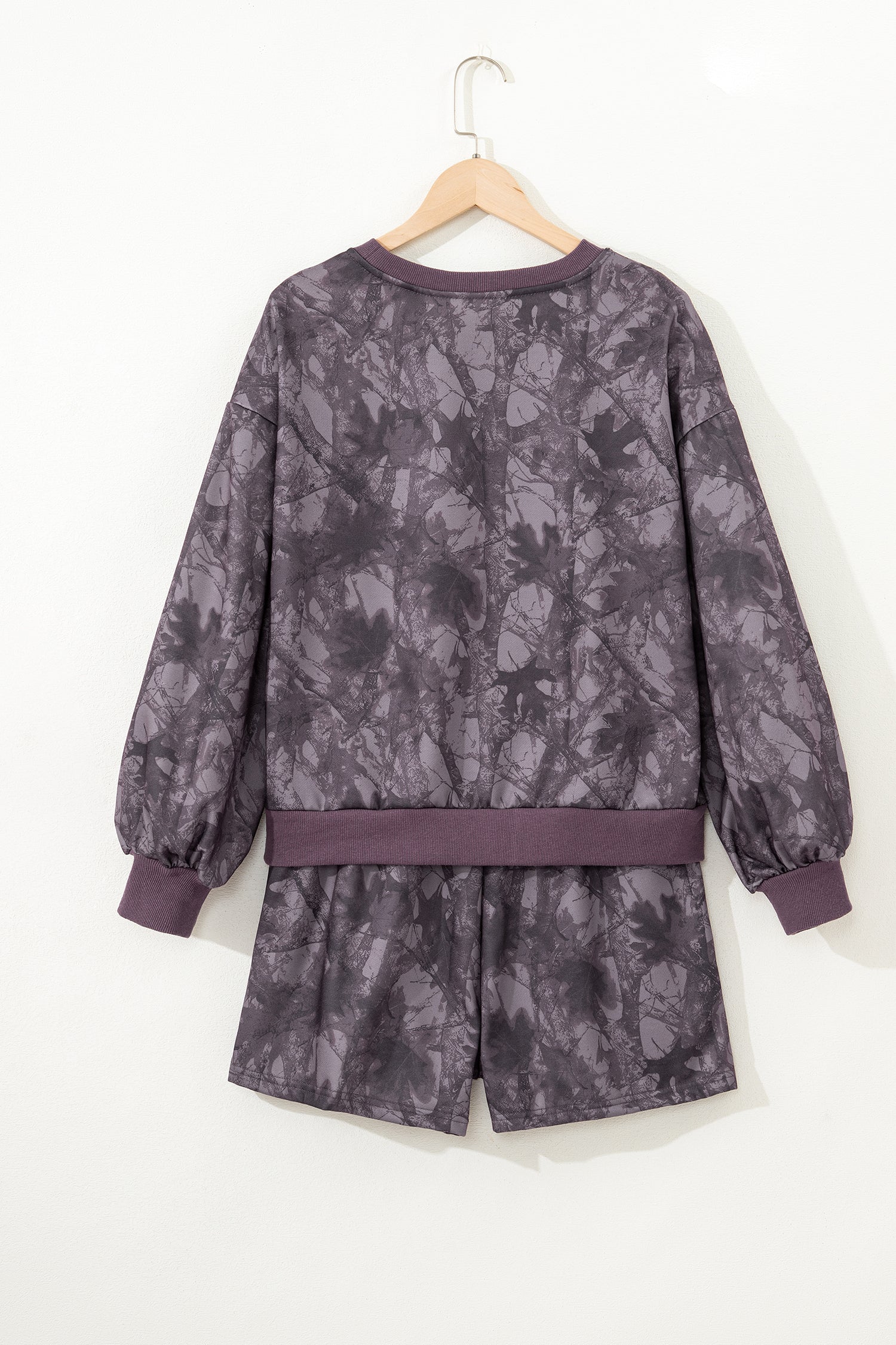 Woodland Camo Baggy Pullover & Shorts Set