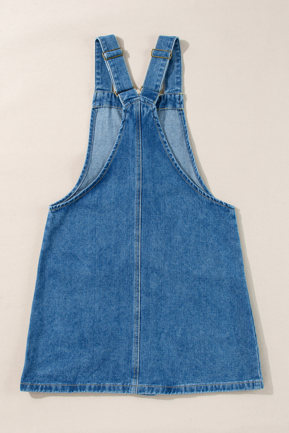 Front Pocketed Denim Mini Dress