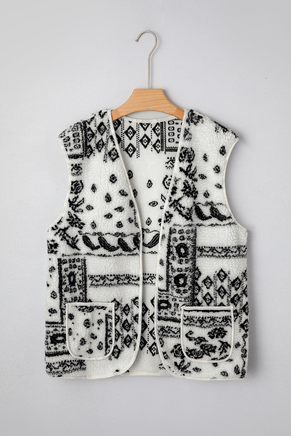 Paisley Print Vest Jacket