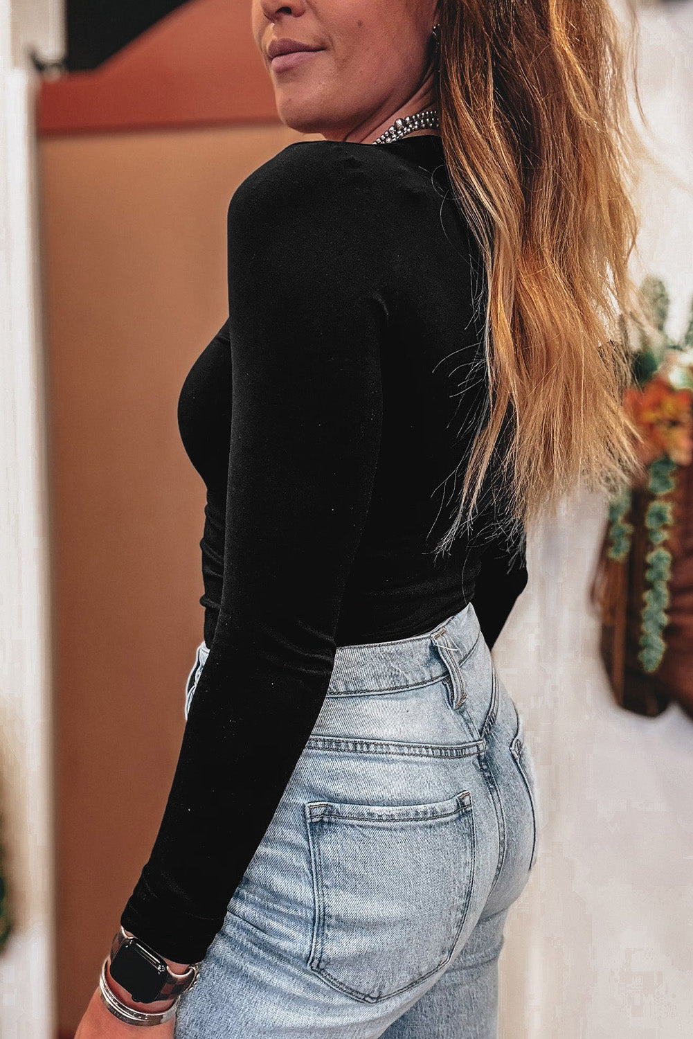 Long Sleeve Fitted Top