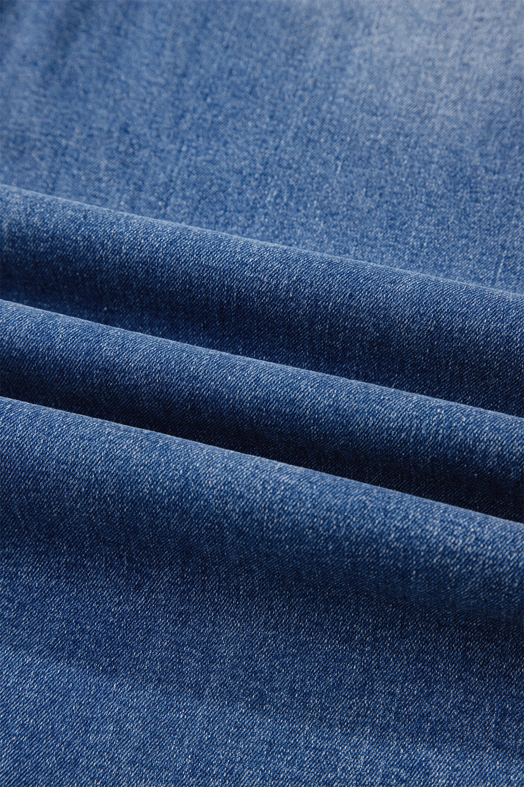 Double Button Zip Fly Straight Leg Jeans