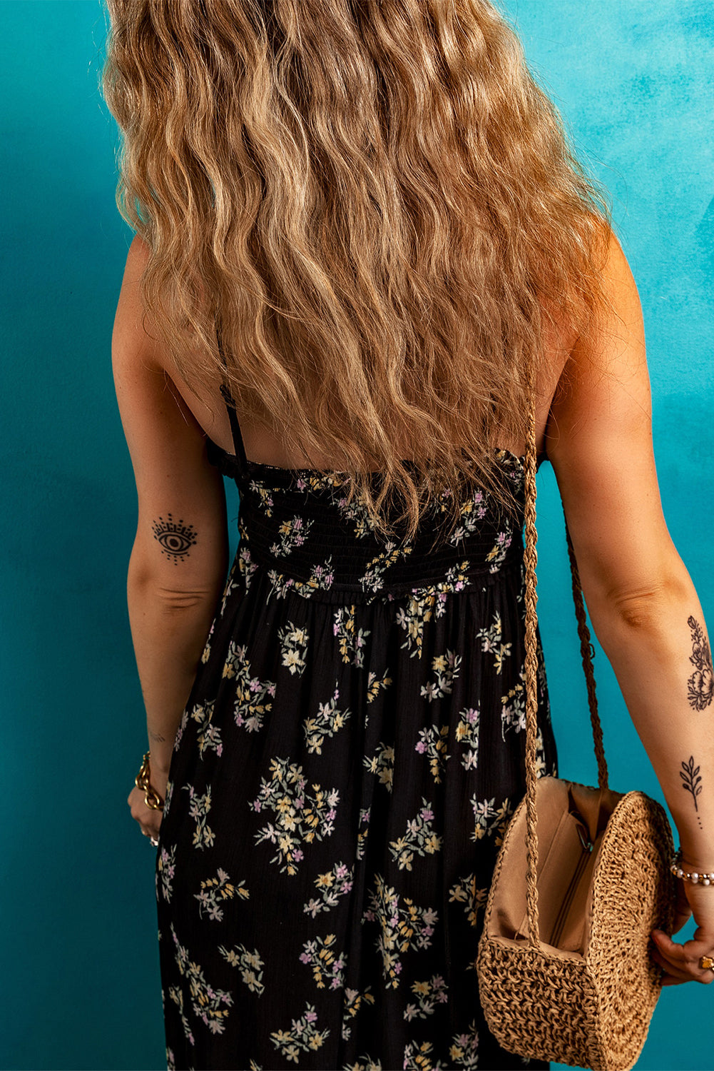 Floral Spaghetti Strap Maxi Dress