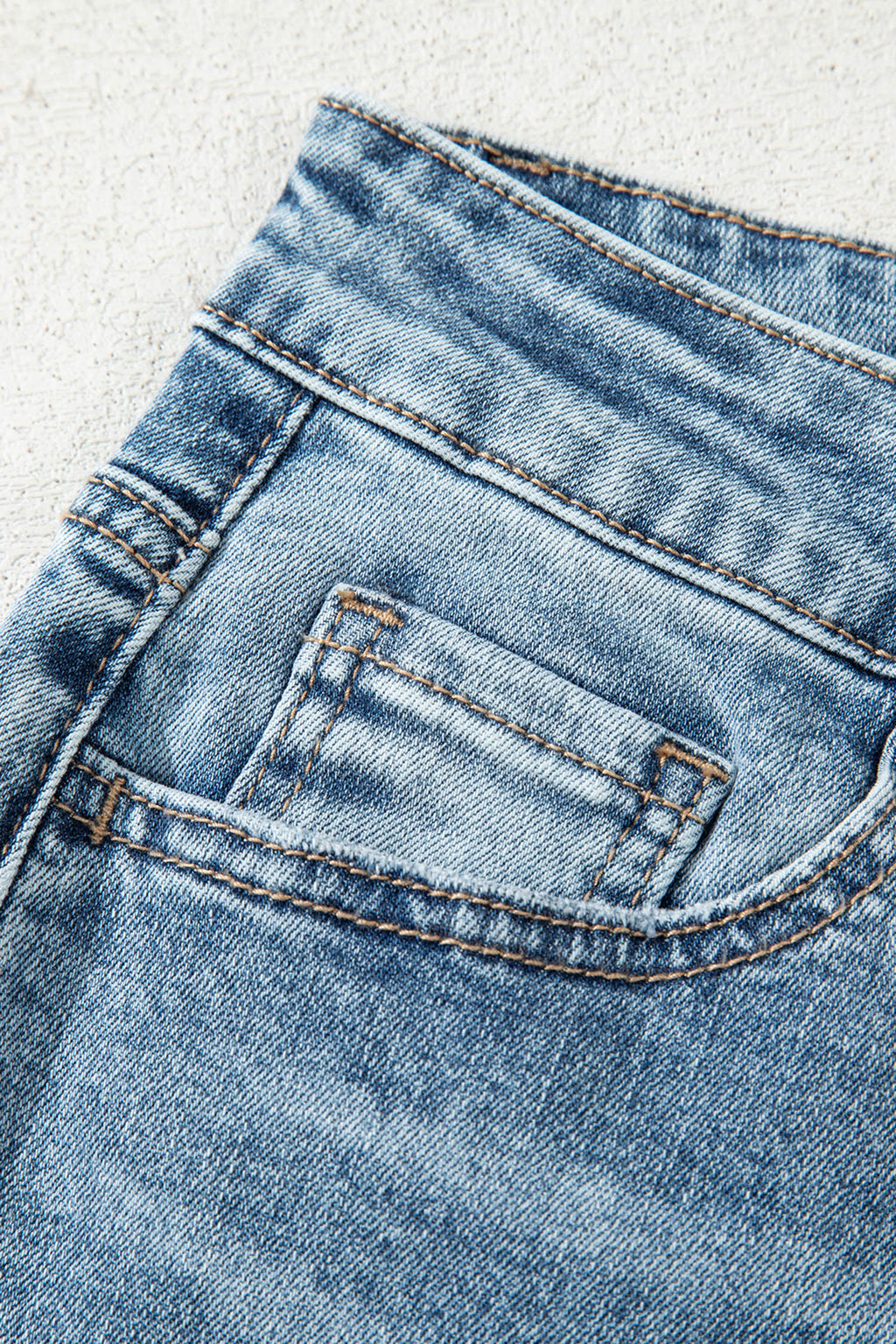 Raw Hem Ripped Flare Jeans