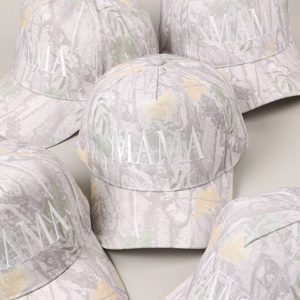 MAMA Letter Embroidery Real Tree Camo Baseball Cap