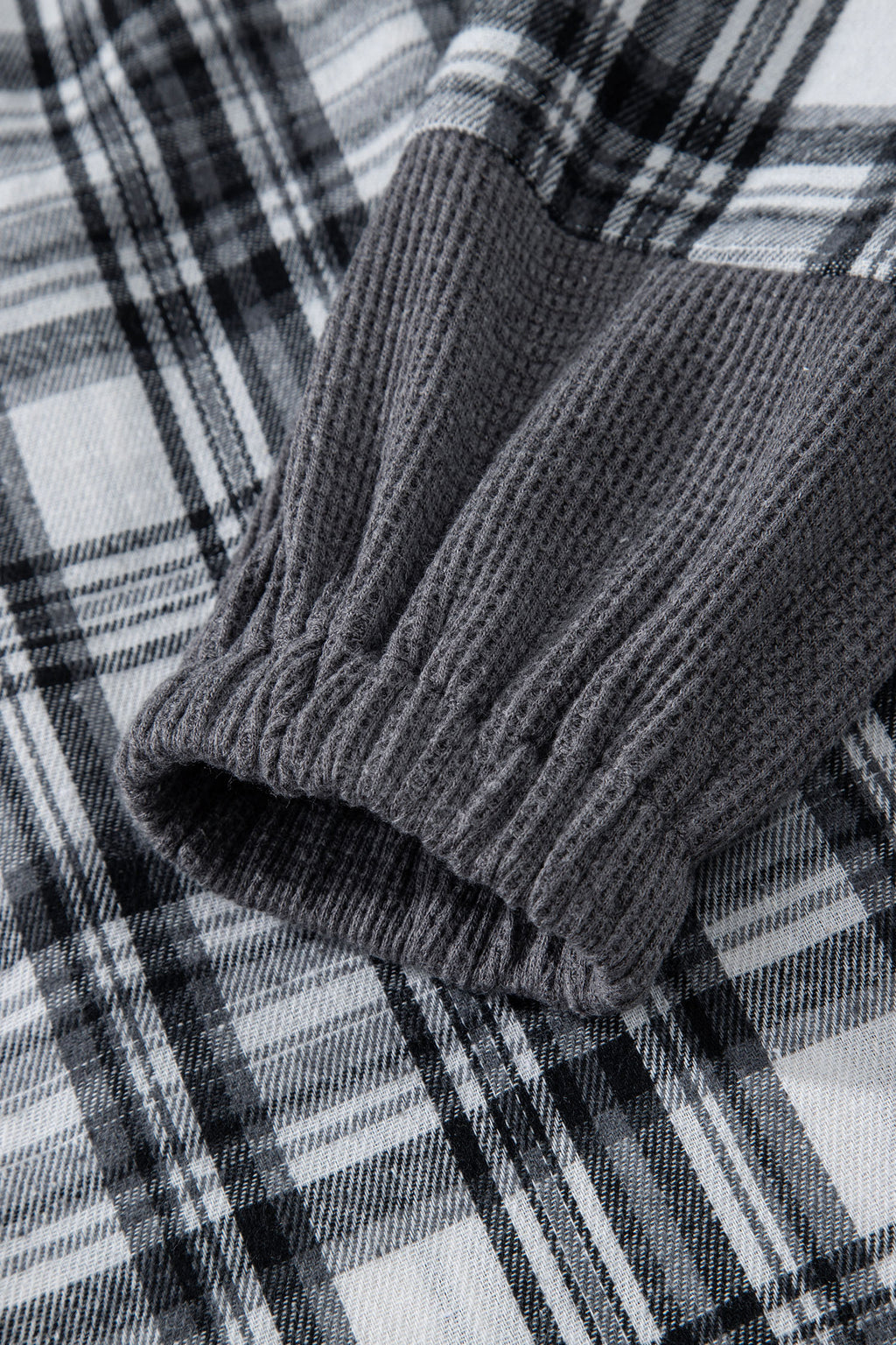 Brown Plaid Long Sleeve Hooded Sweater