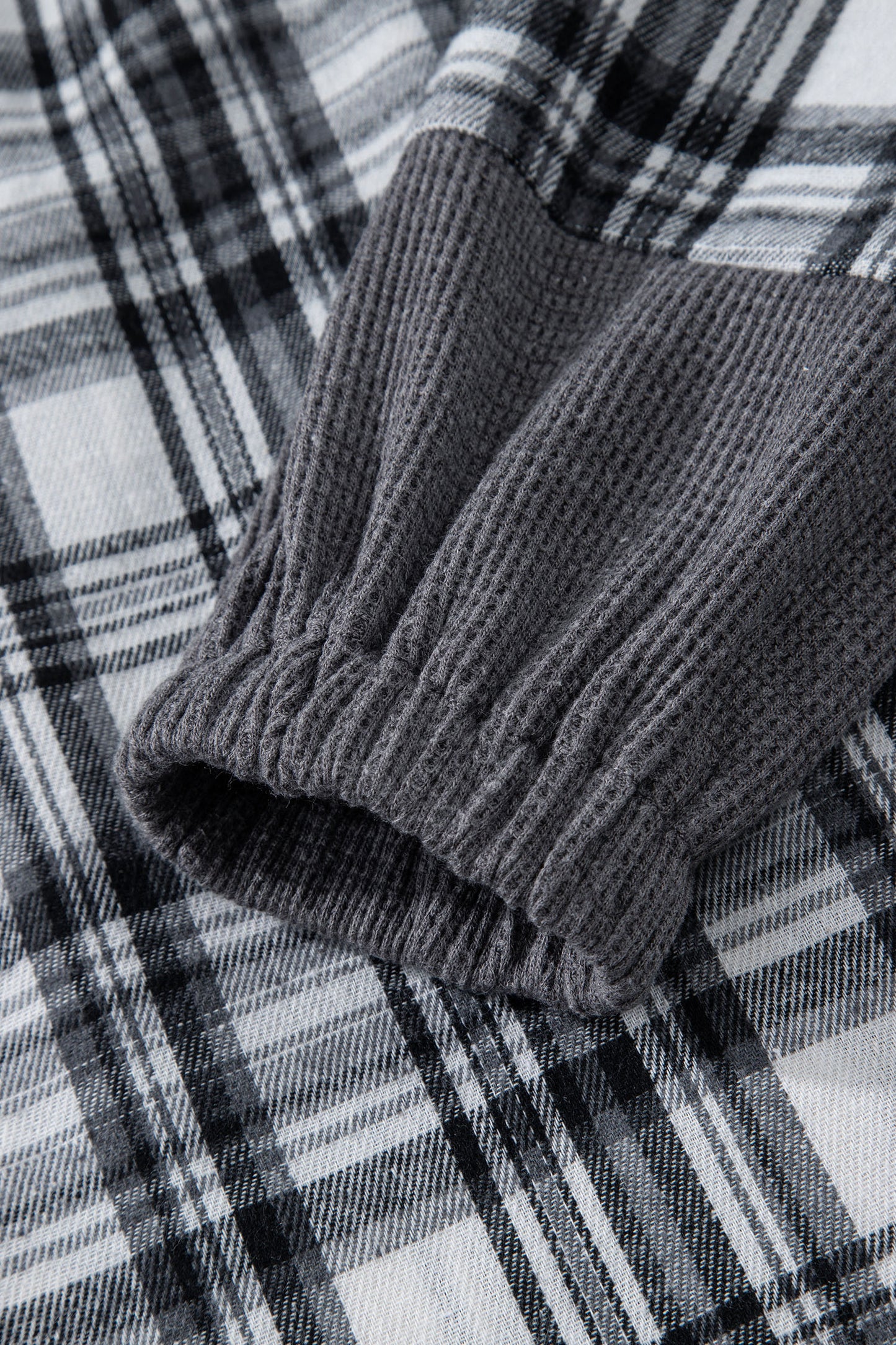 Brown Plaid Long Sleeve Hooded Sweater