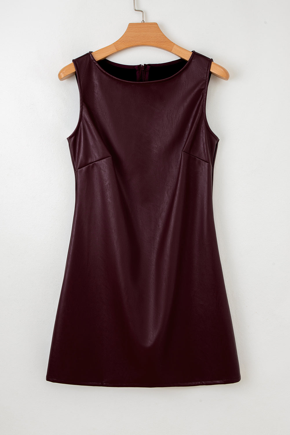 Wild Ginger Faux Leather Sleeveless Mini Dress