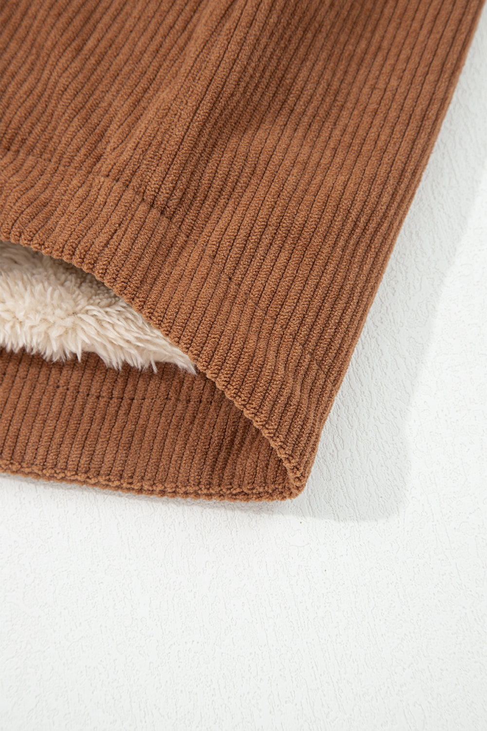 Cinnamon Fleece Lined Corduroy Jacket