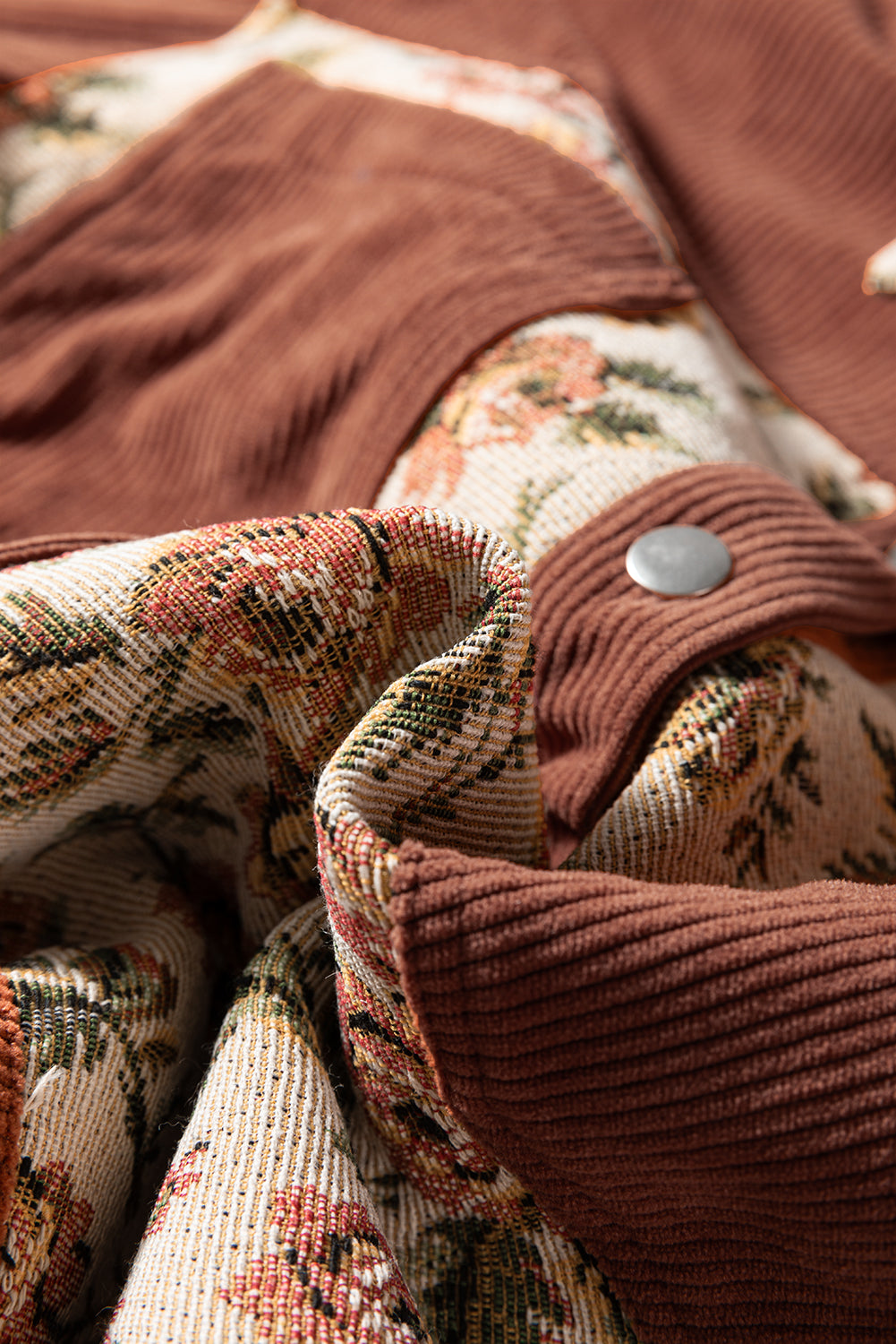 Retro Floral Patchwork Style Jacket