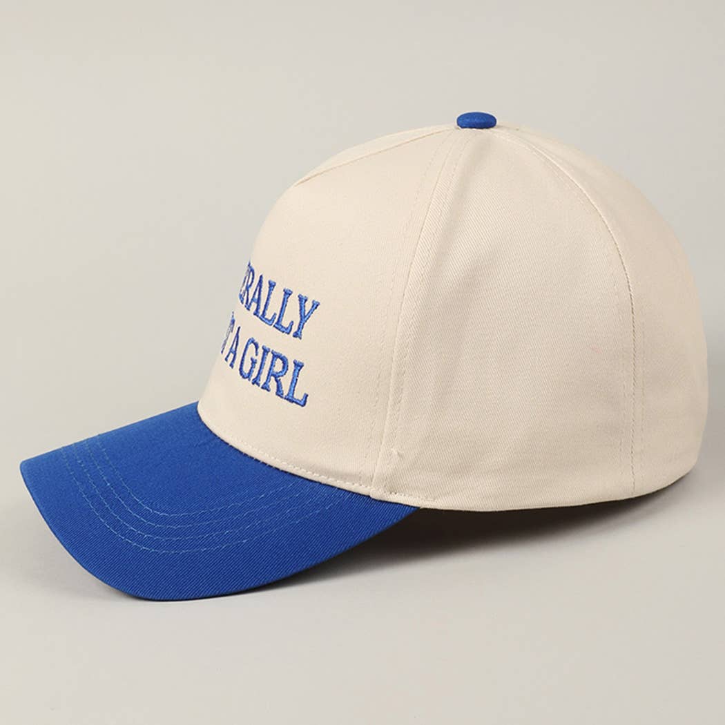 Literally Just A Girl Embroidered Trucker Hat