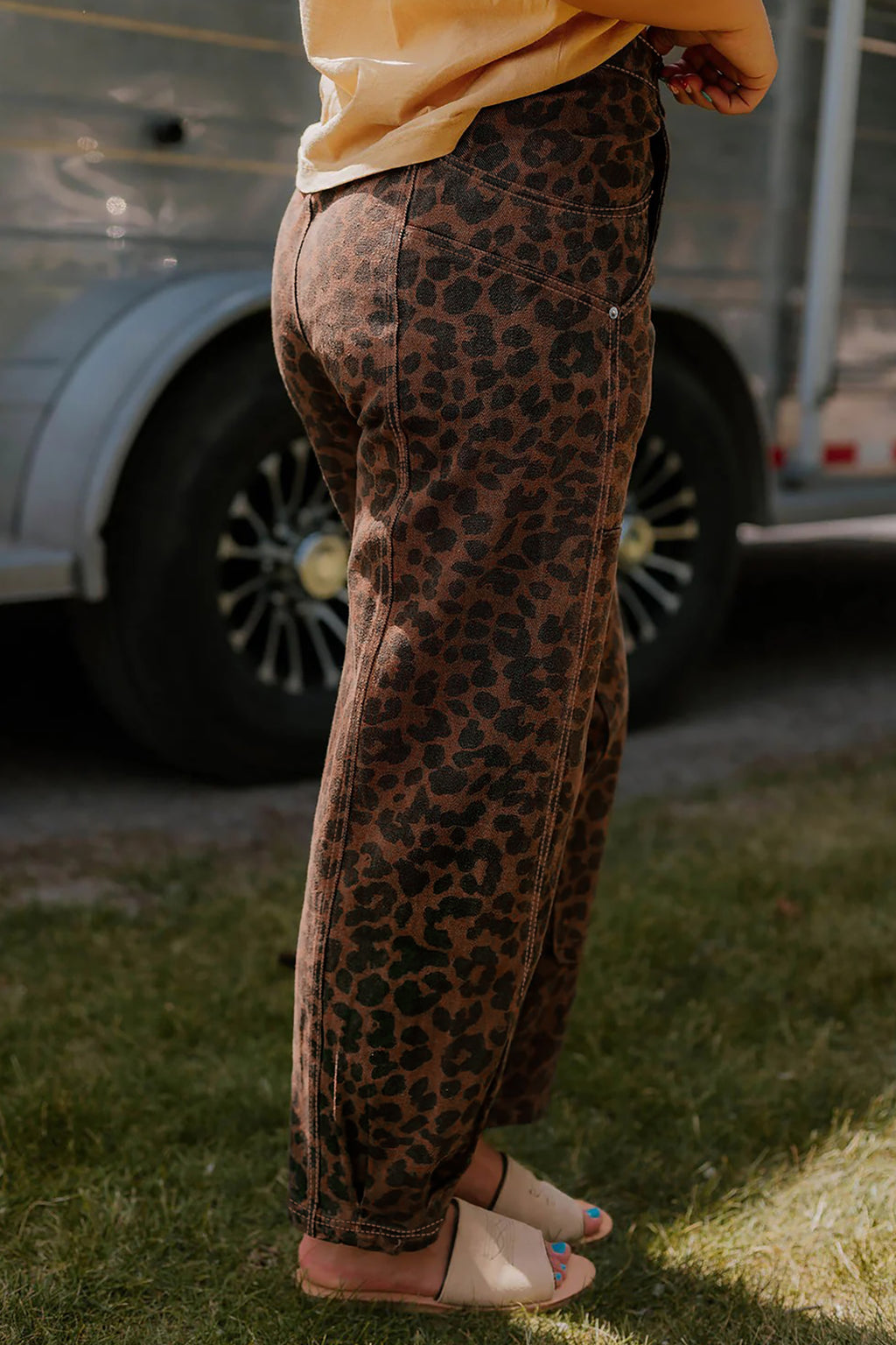 Brown Leopard Print Jeans