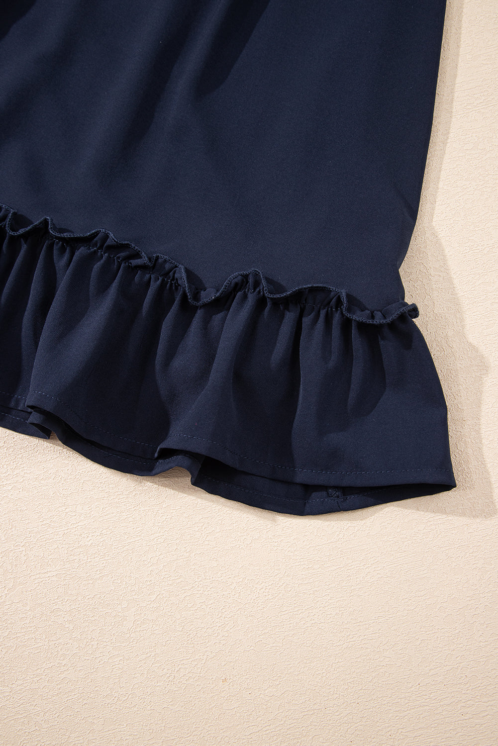 Blue Ruffled High Waist Mini Dress