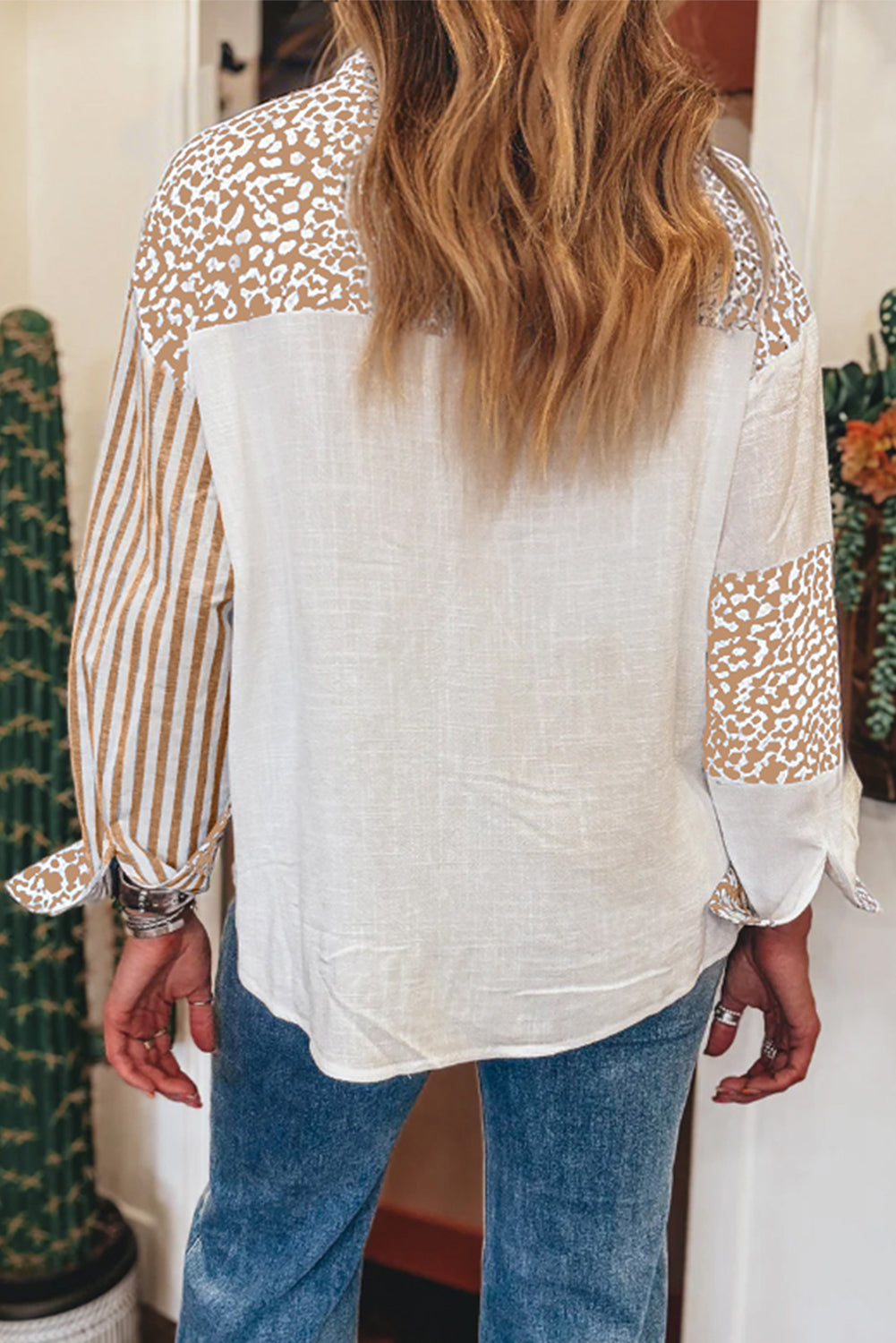 Leopard Striped Western Casual Shirt