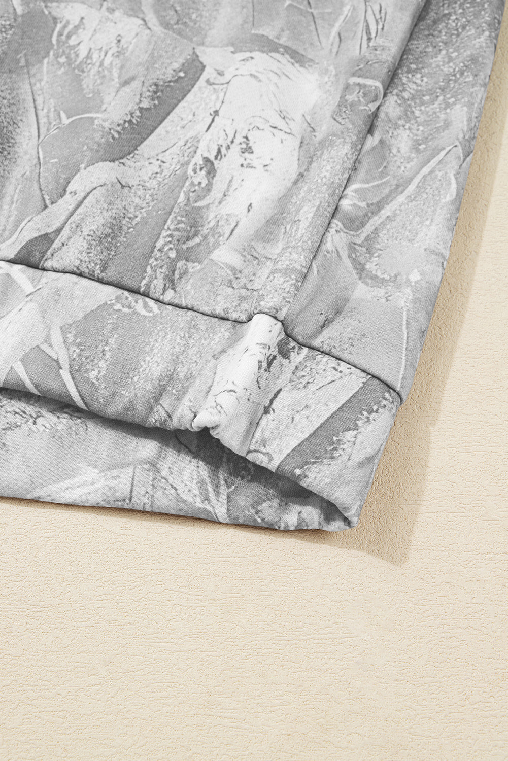 Camouflage Woodland Print Oversized Sporty Hoodie