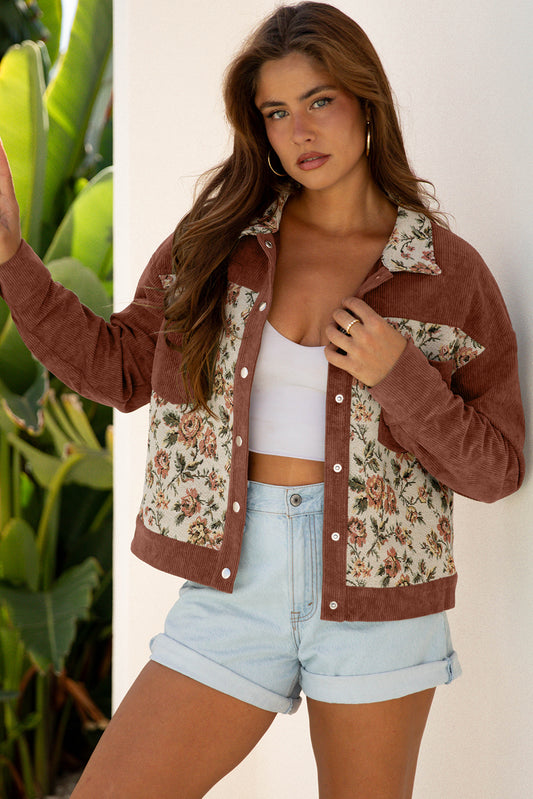 Retro Floral Patchwork Style Jacket