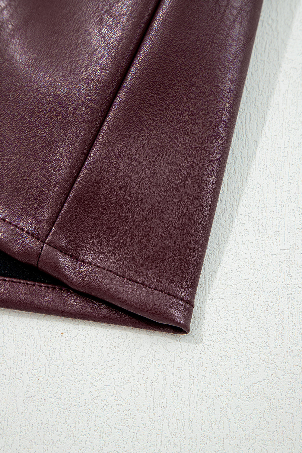 Wild Ginger Faux Leather Sleeveless Mini Dress