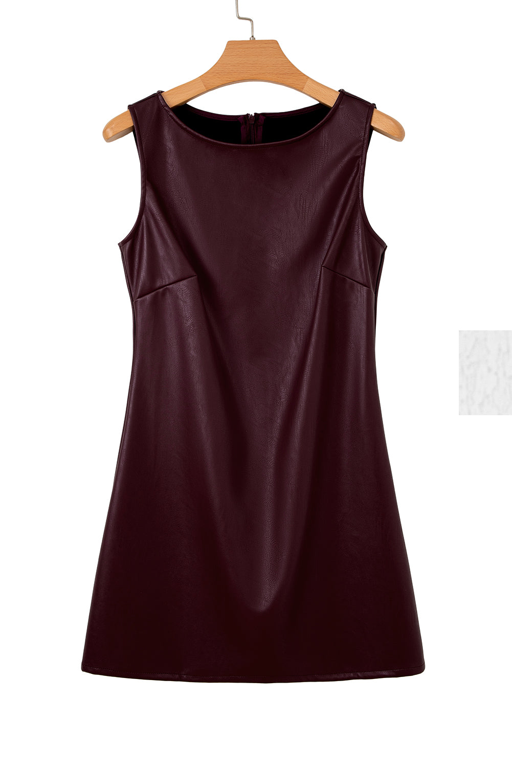Wild Ginger Faux Leather Sleeveless Mini Dress