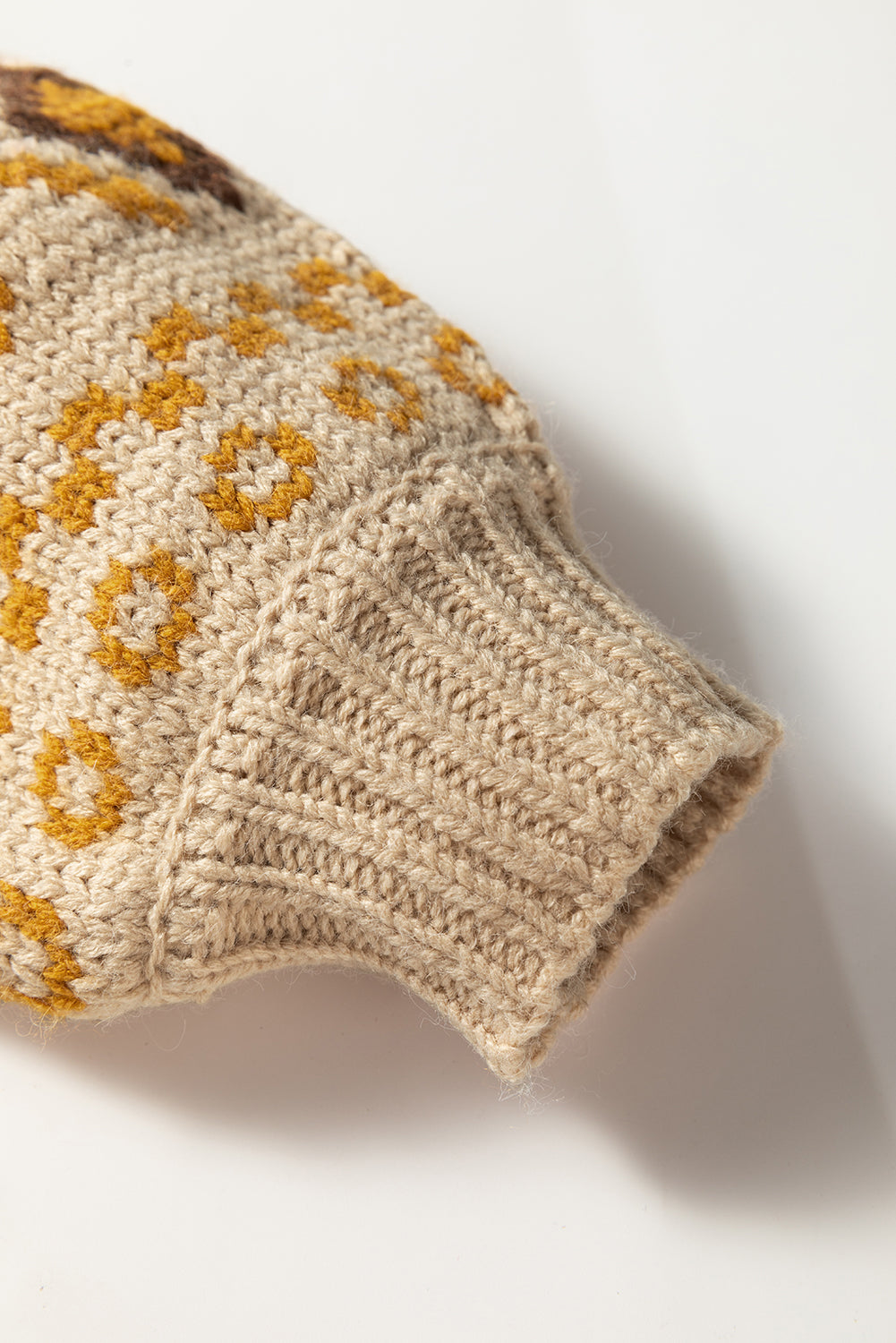 Khaki Knitted Button Cardigan Sweater