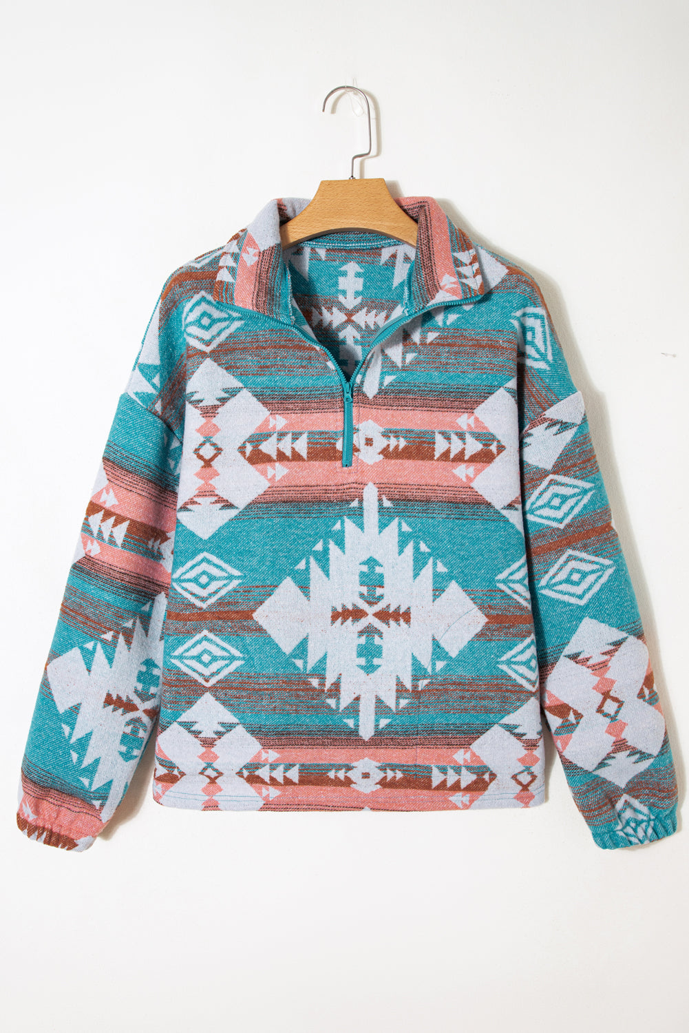 Quarter Zip Aztec Sweatshirt