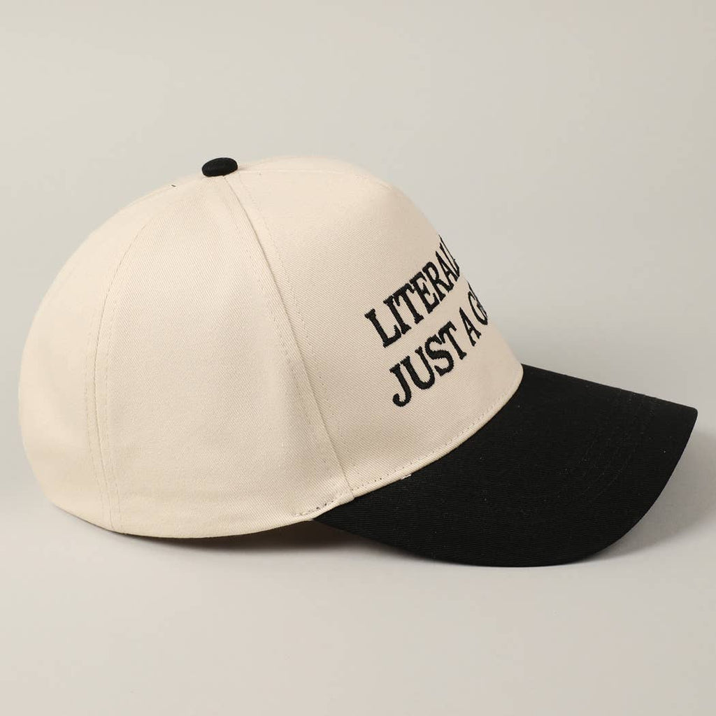 Literally Just A Girl Embroidered Trucker Hat