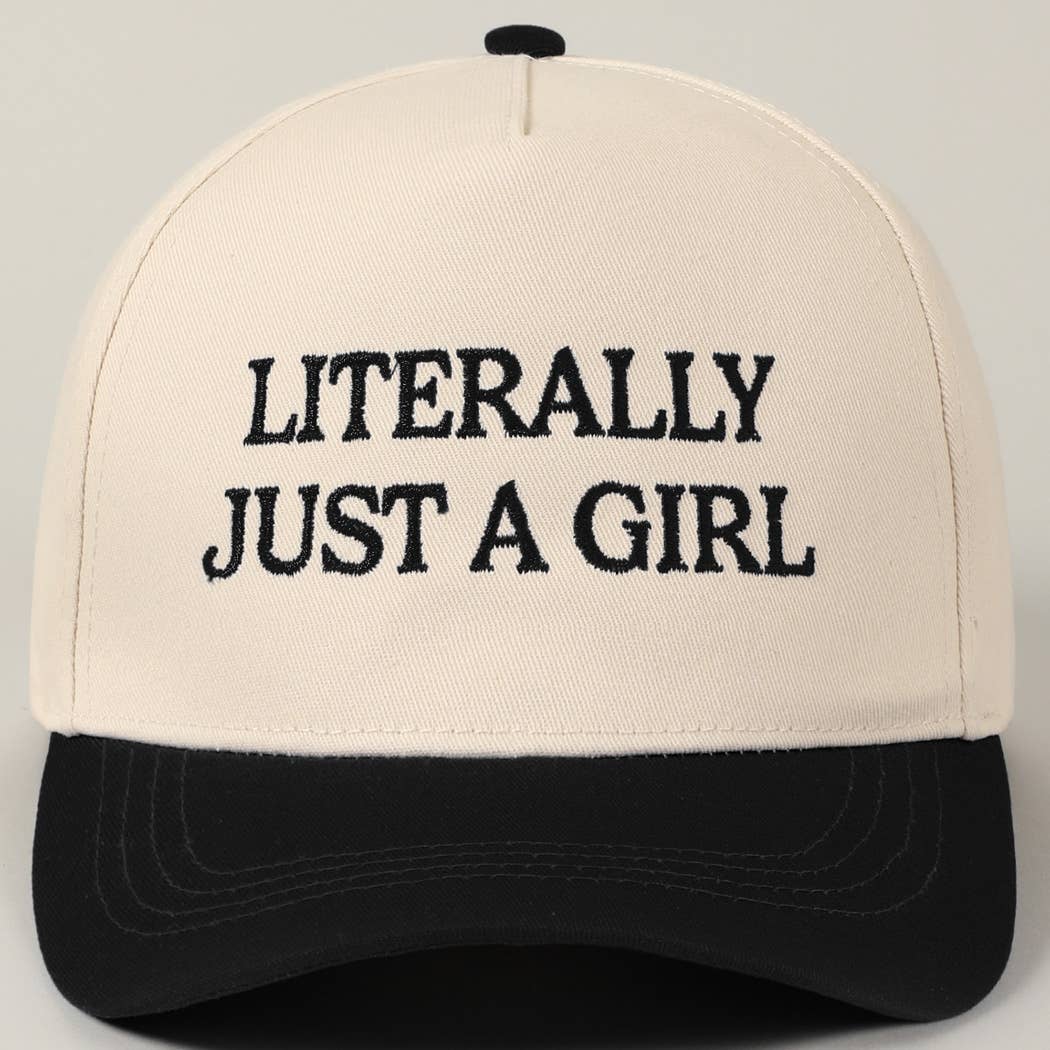 Literally Just A Girl Embroidered Trucker Hat