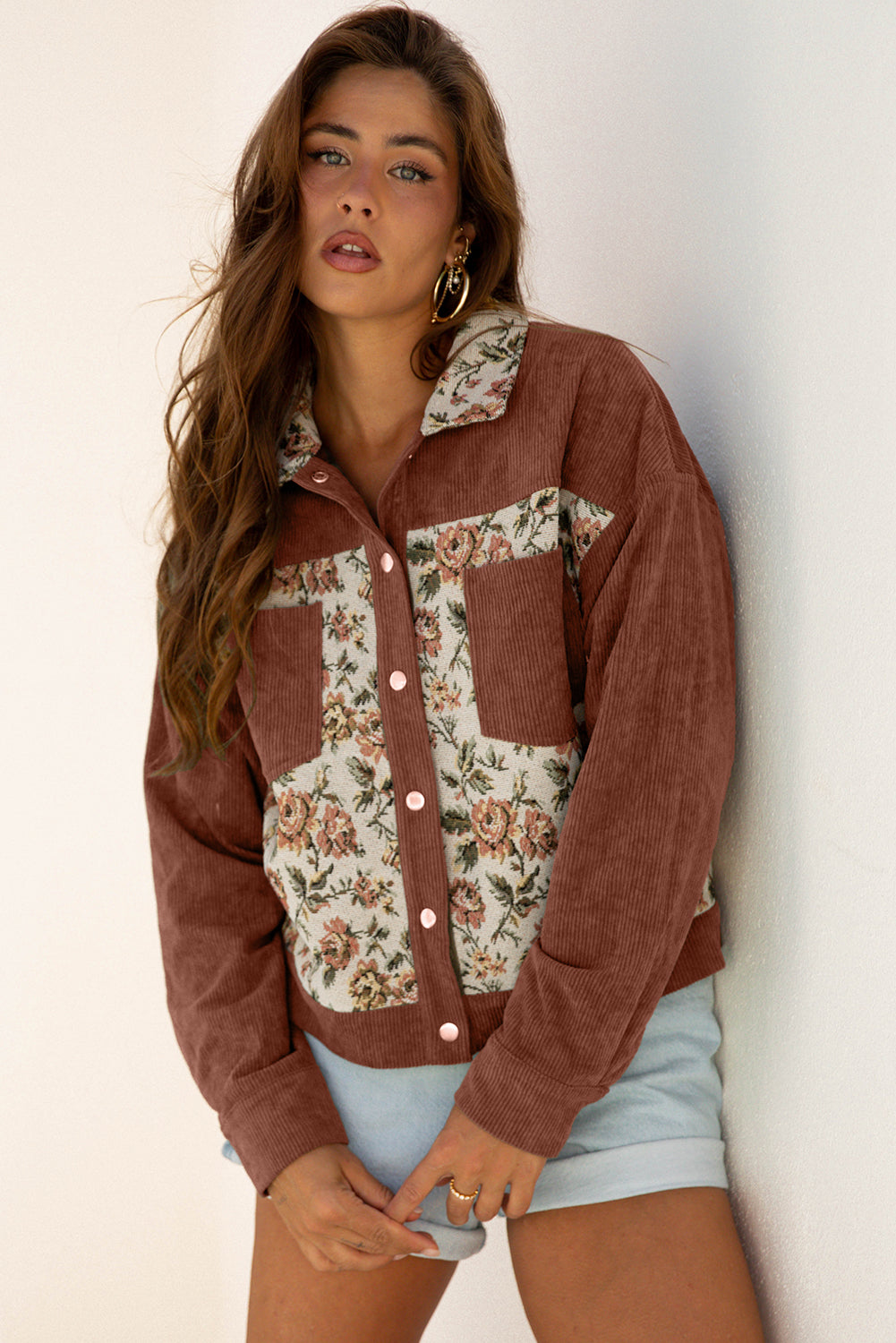 Retro Floral Patchwork Style Jacket