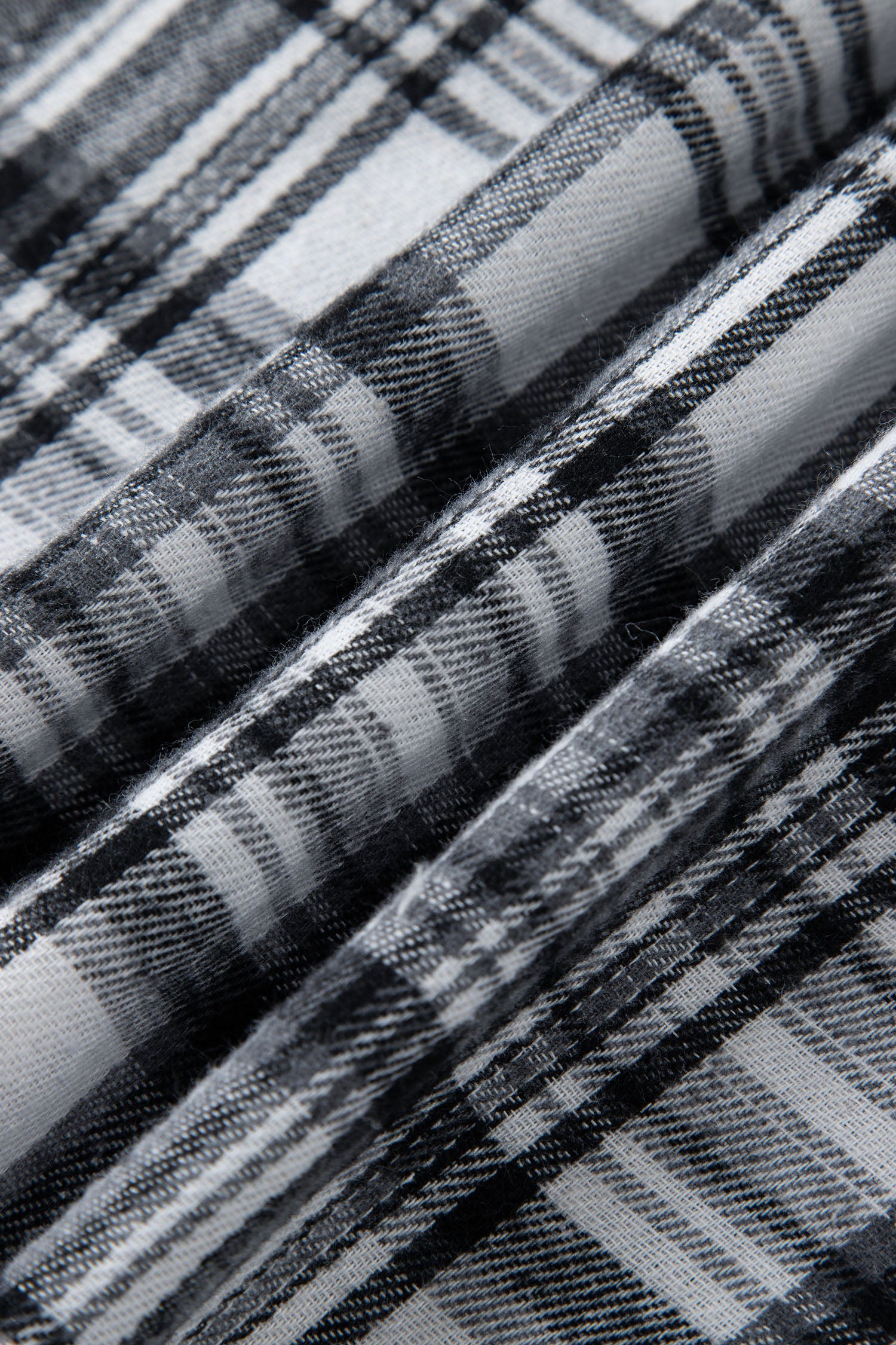 Brown Plaid Long Sleeve Hooded Sweater